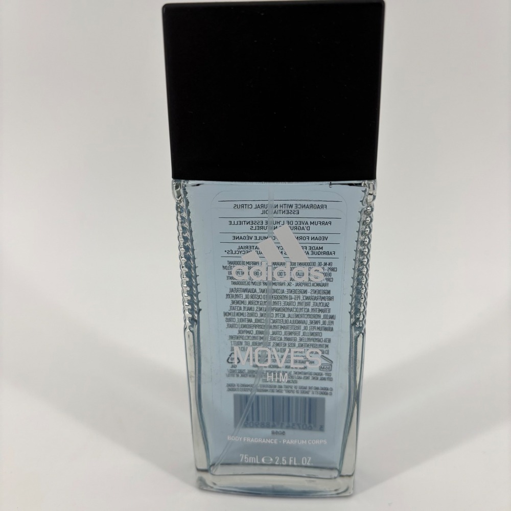 Adidas Him Moves Body Fragrance 2.5oz Blue Citrus Aromatic Spray Nostalgic Y2K